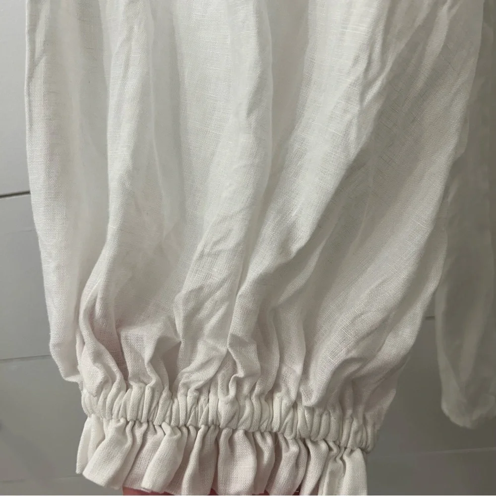 Anthropologie The Audie Linen Puff-Sleeve Blouse - Picture 13 of 16